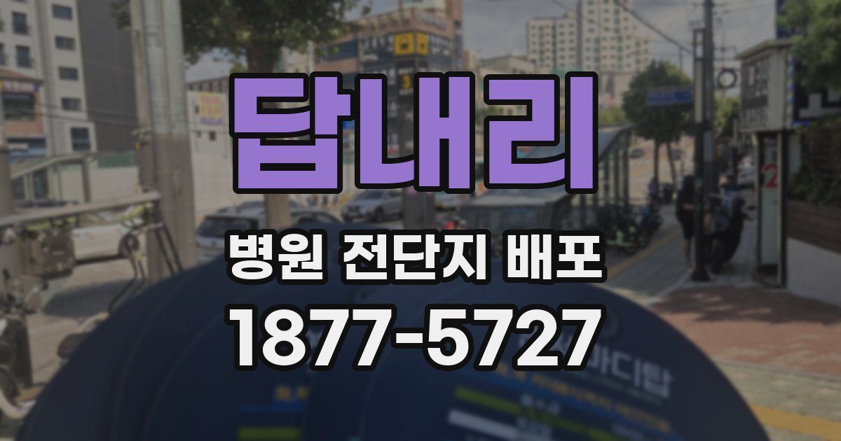 답내리 병원 전단지 배포