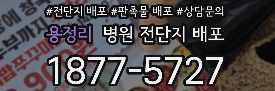 용정리 병원 전단지 배포