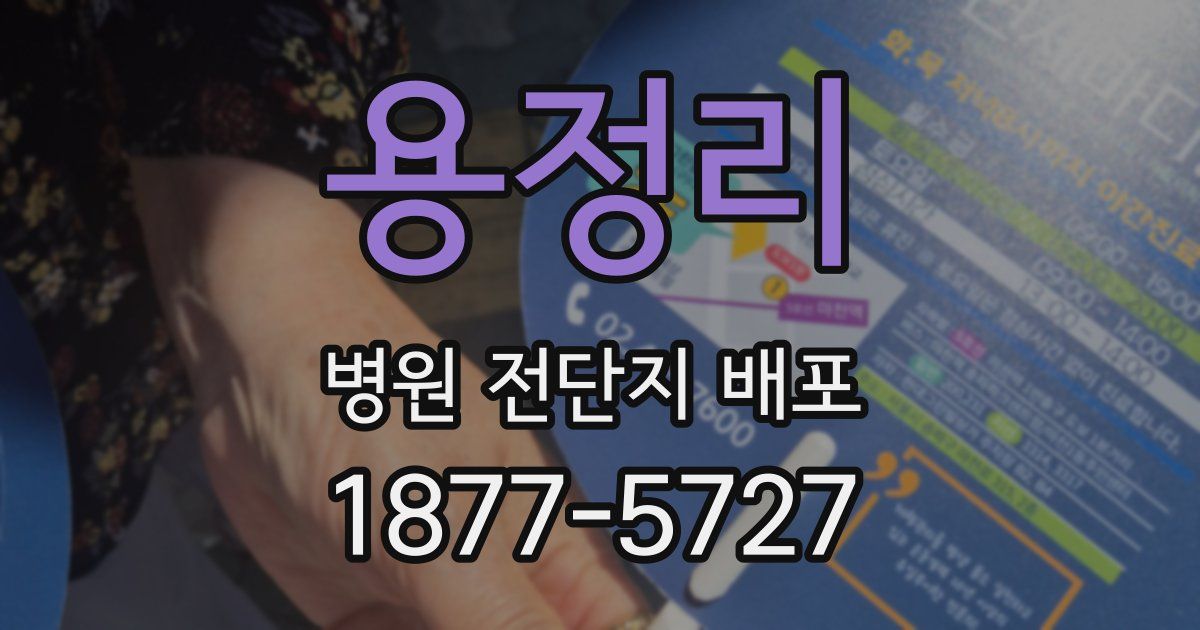 용정리 병원 전단지 배포