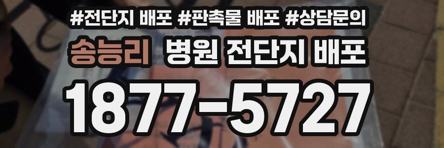송능리 병원 전단지 배포