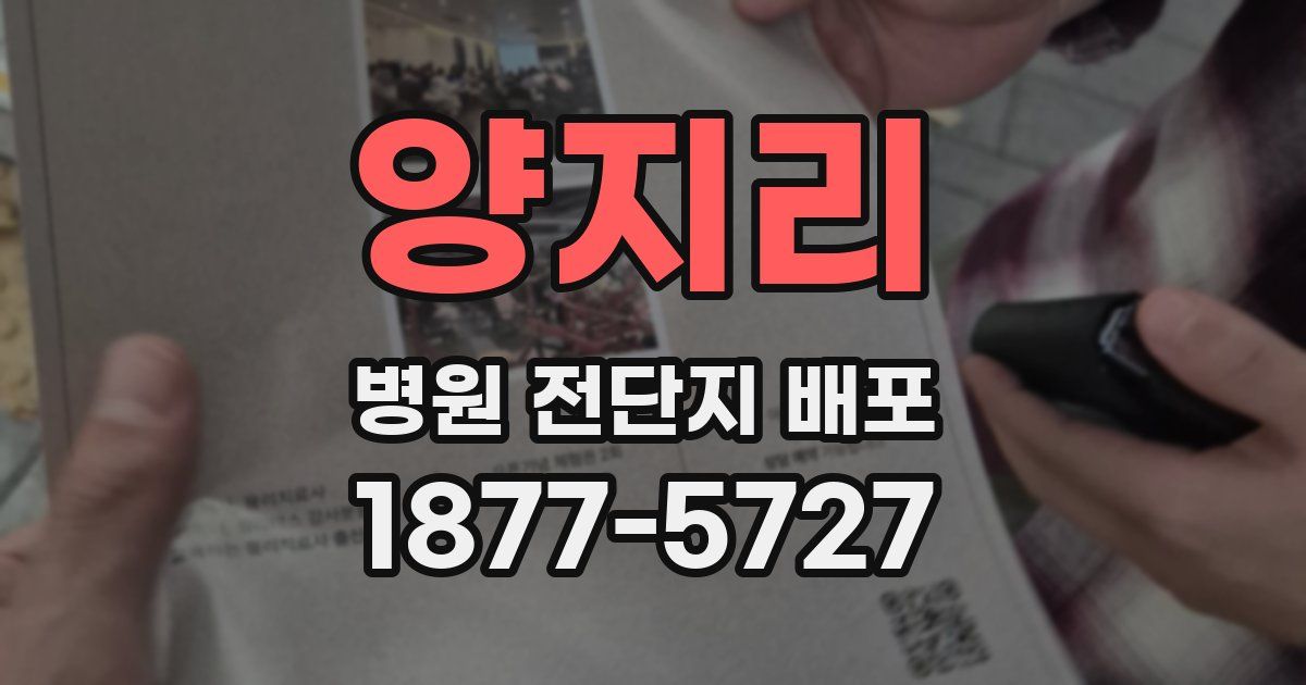 양지리 병원 전단지 배포