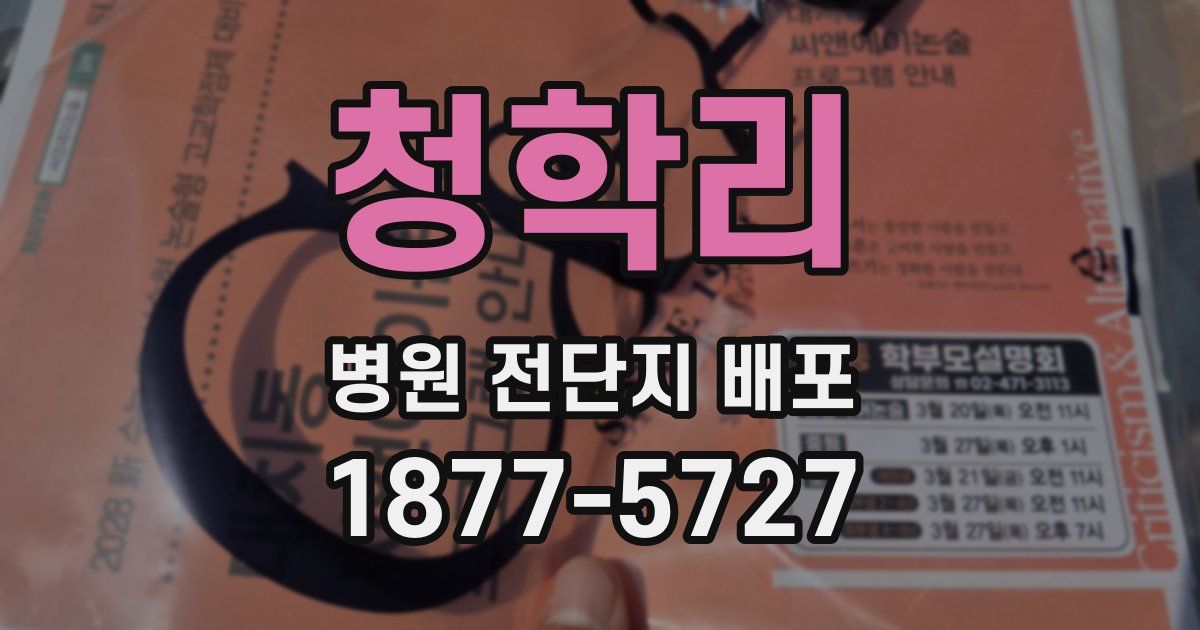 청학리 병원 전단지 배포