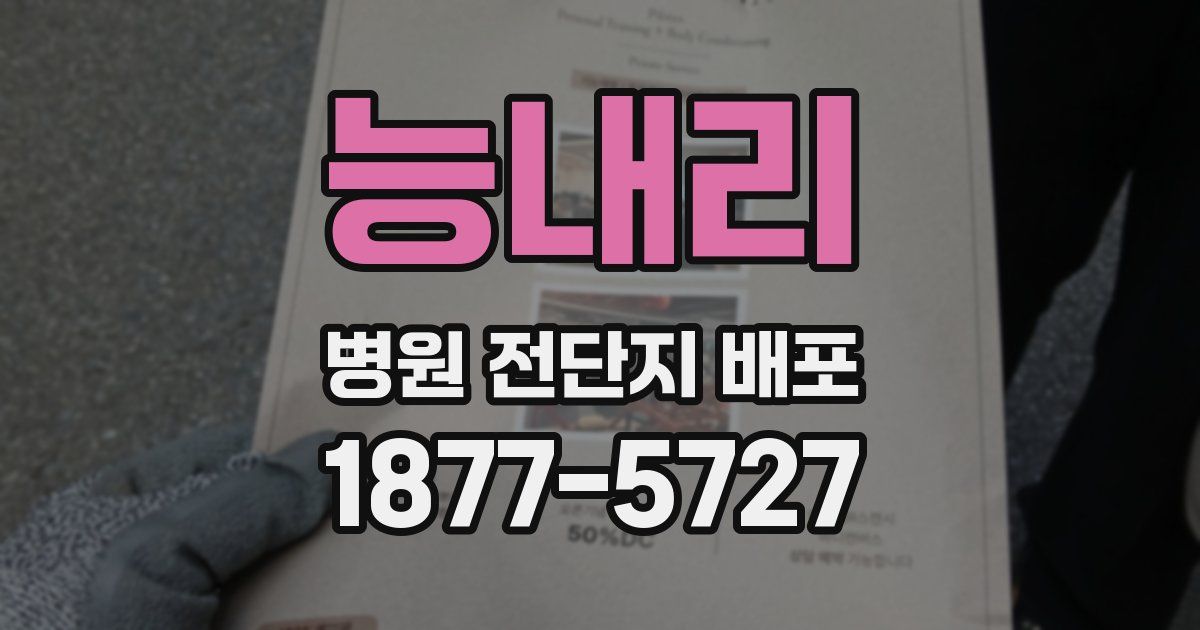 능내리 병원 전단지 배포