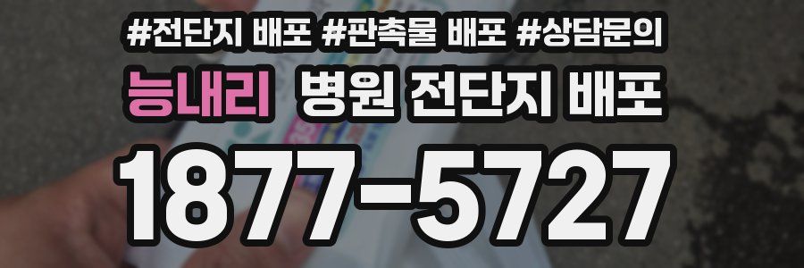 능내리 병원 전단지 배포