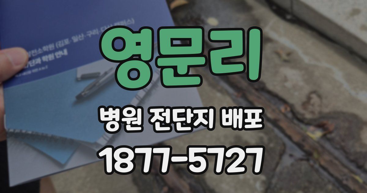영문리 병원 전단지 배포