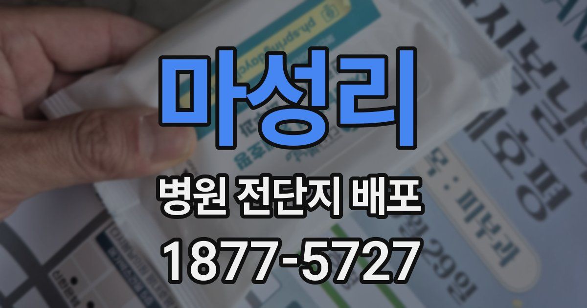 마성리 병원 전단지 배포