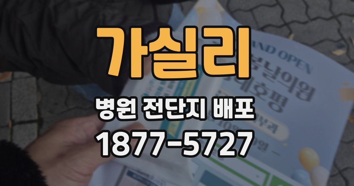 가실리 병원 전단지 배포