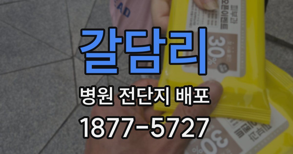 갈담리 병원 전단지 배포