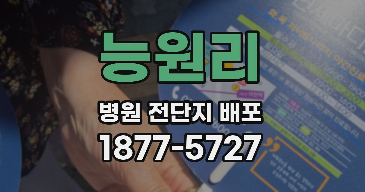 능원리 병원 전단지 배포