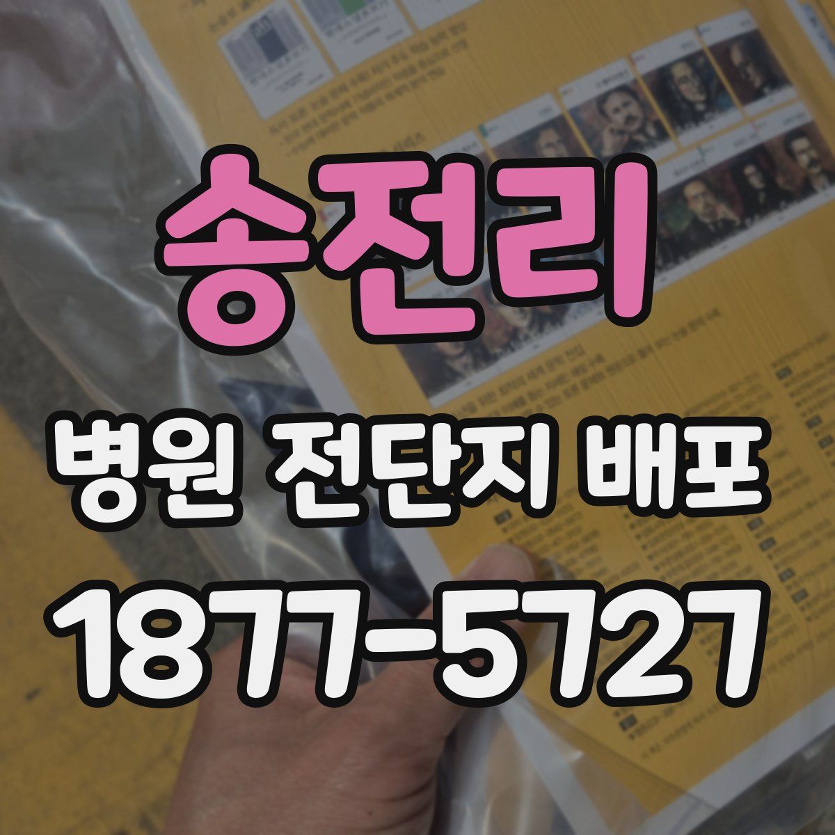 송전리 병원 전단지 배포