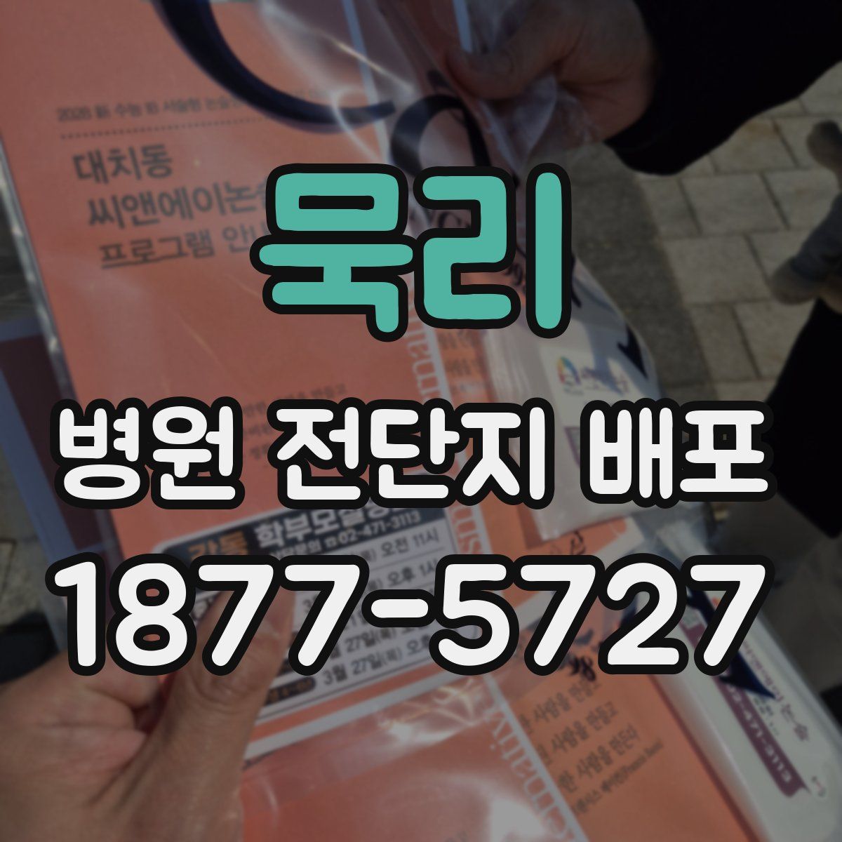 묵리 병원 전단지 배포