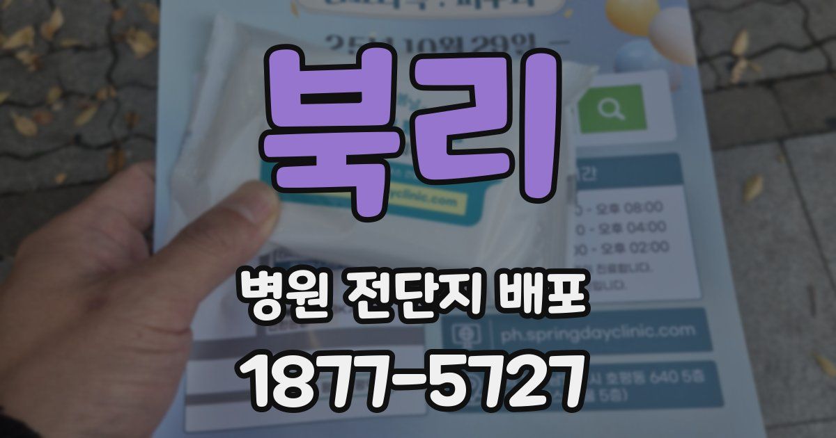 북리 병원 전단지 배포
