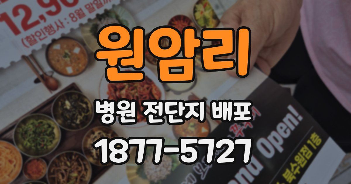 원암리 병원 전단지 배포