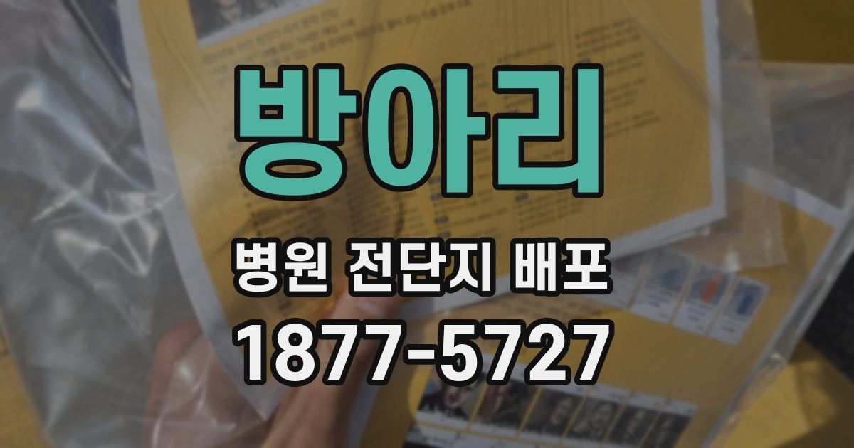 방아리 병원 전단지 배포