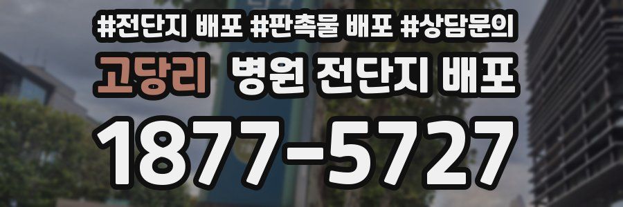 고당리 병원 전단지 배포