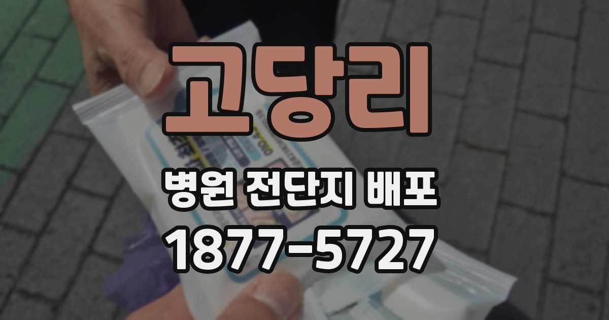 고당리 병원 전단지 배포