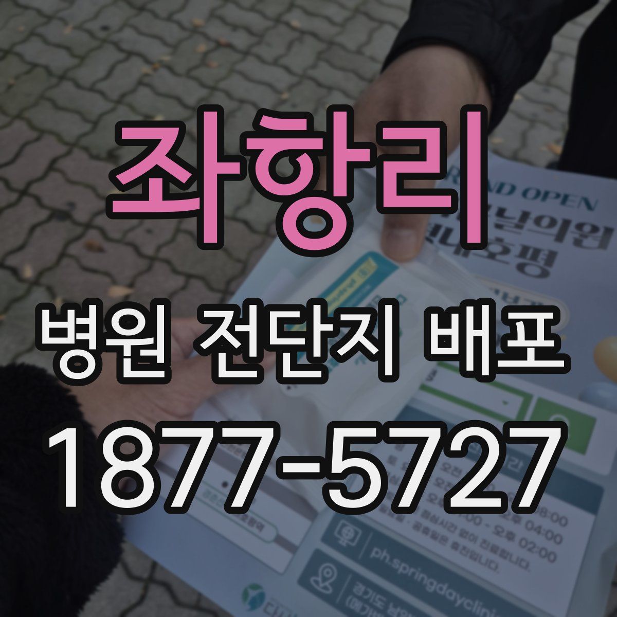 좌항리 병원 전단지 배포