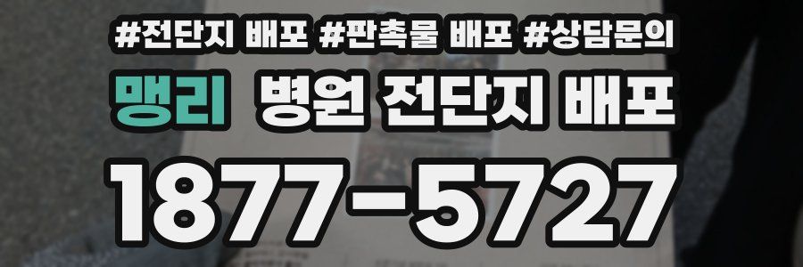 맹리 병원 전단지 배포