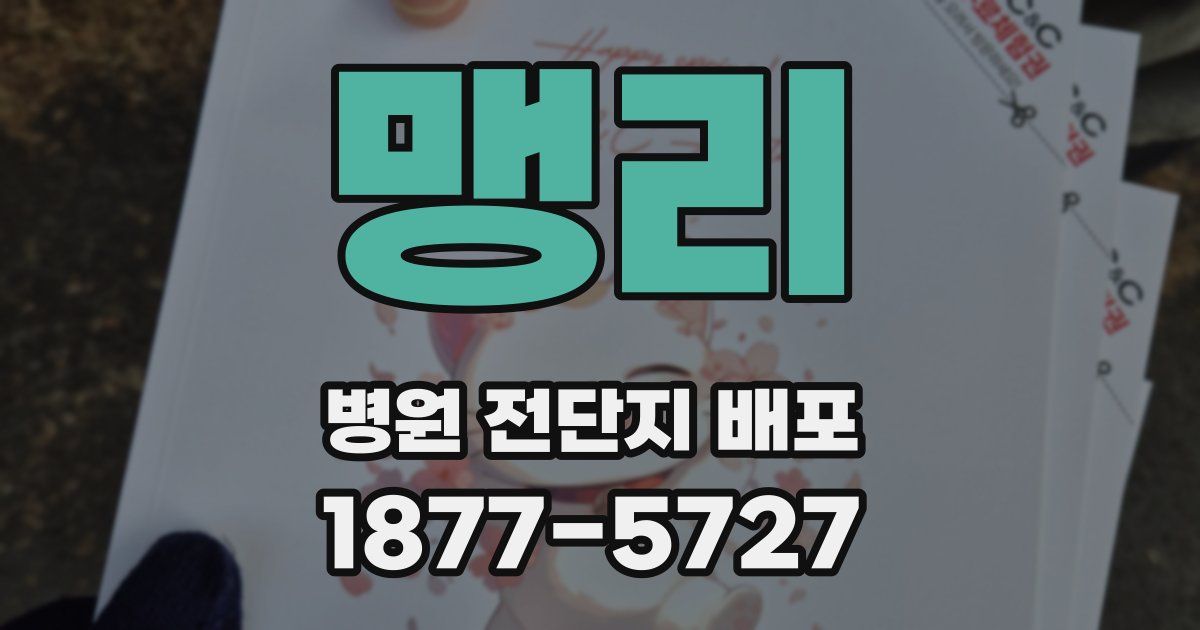 맹리 병원 전단지 배포