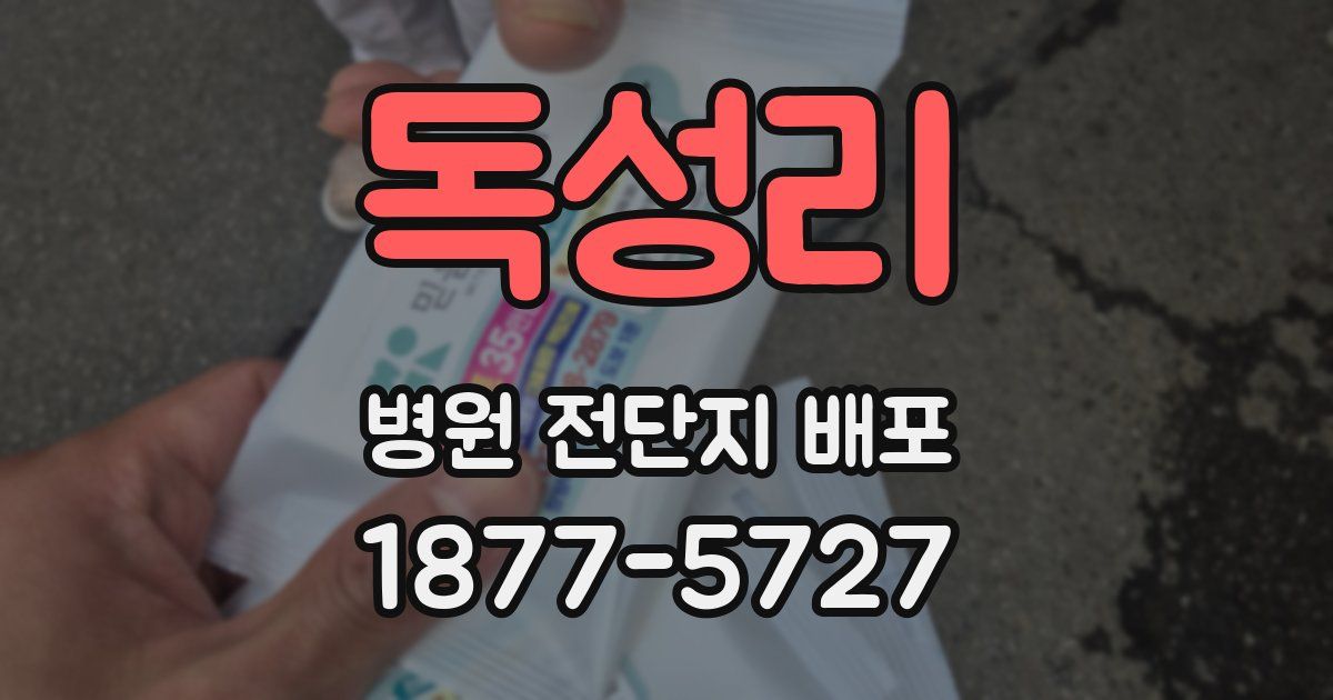 독성리 병원 전단지 배포