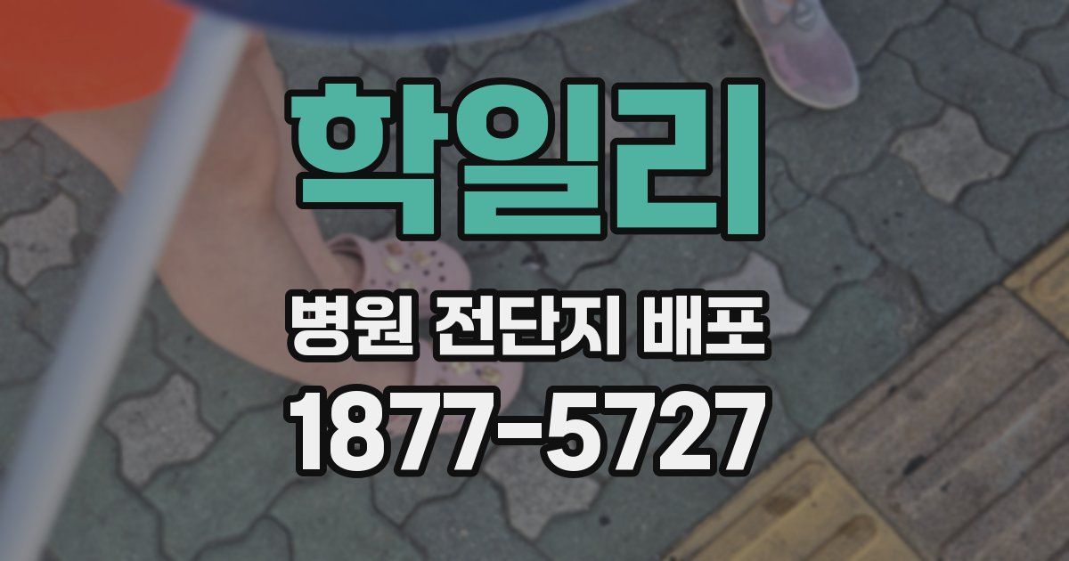 학일리 병원 전단지 배포
