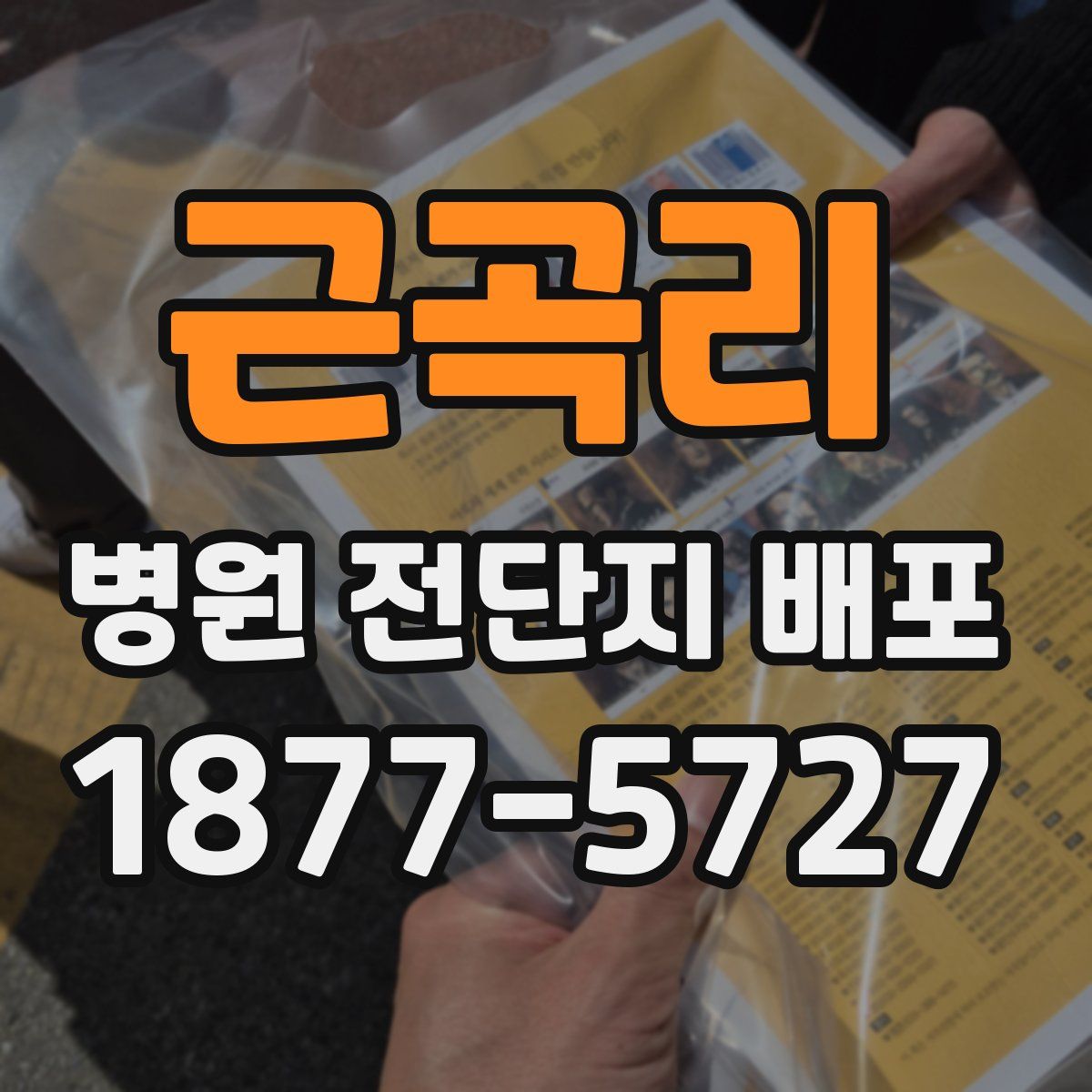 근곡리 병원 전단지 배포