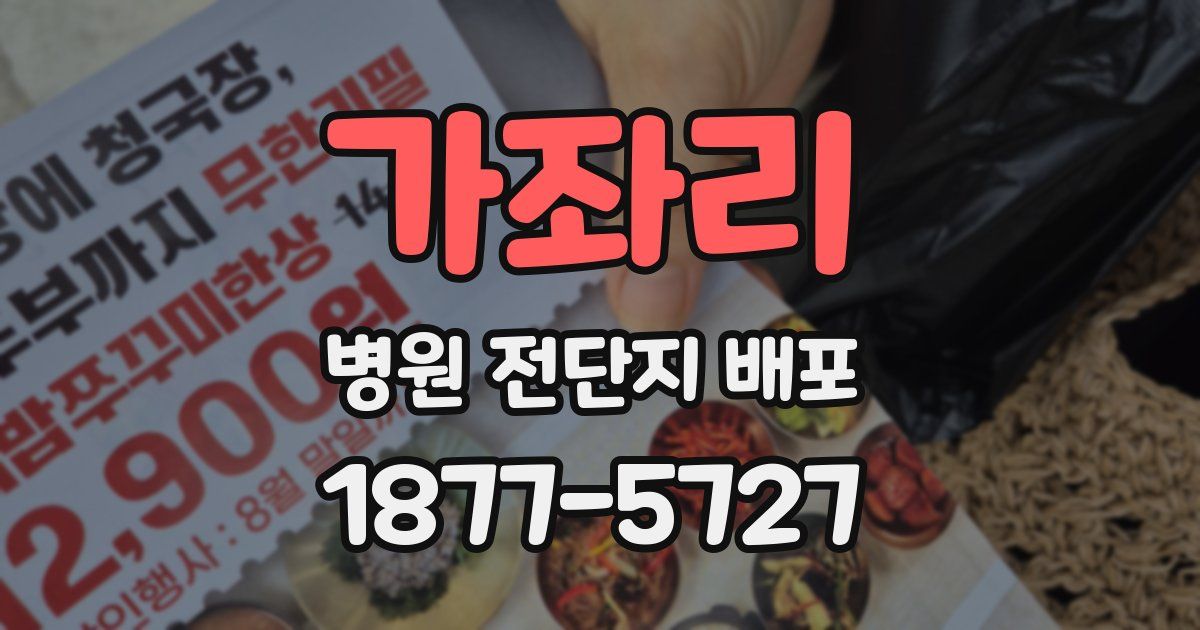 가좌리 병원 전단지 배포