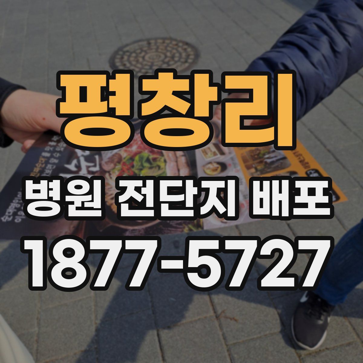 평창리 병원 전단지 배포