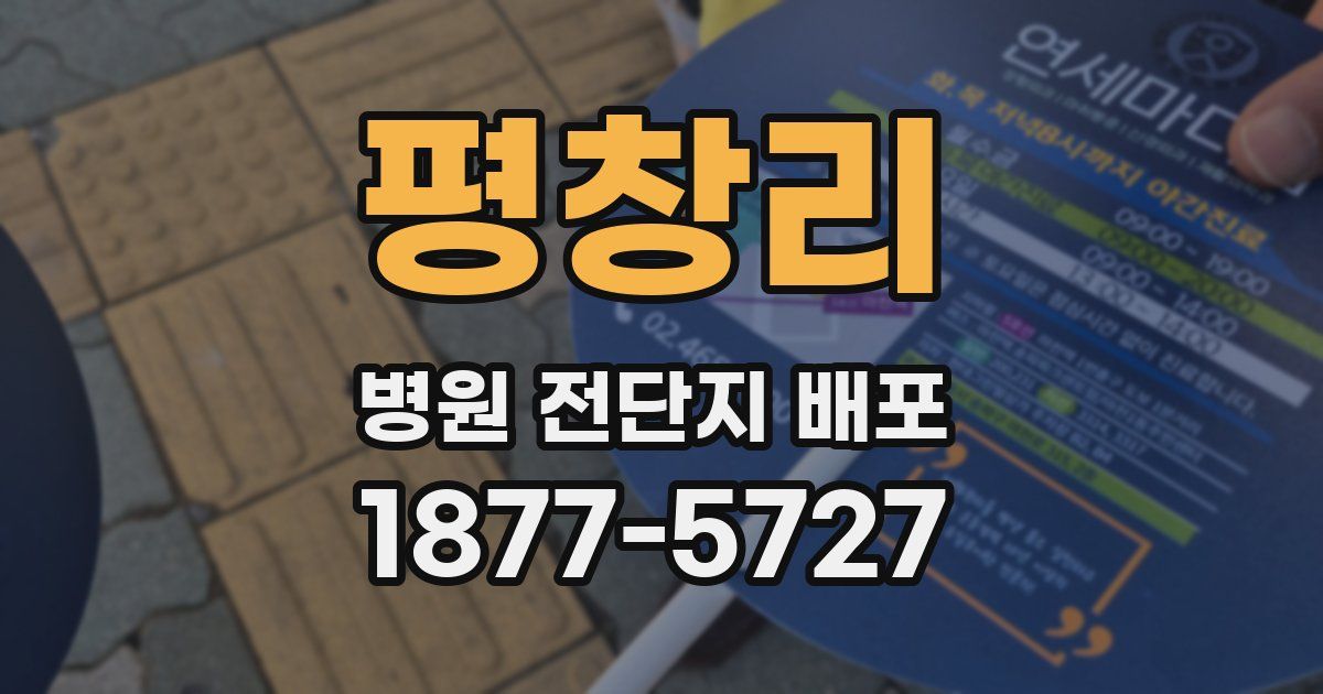 평창리 병원 전단지 배포