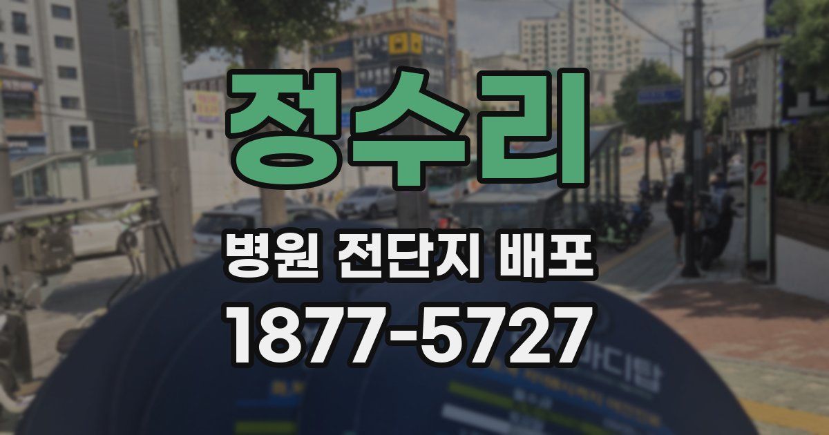 정수리 병원 전단지 배포