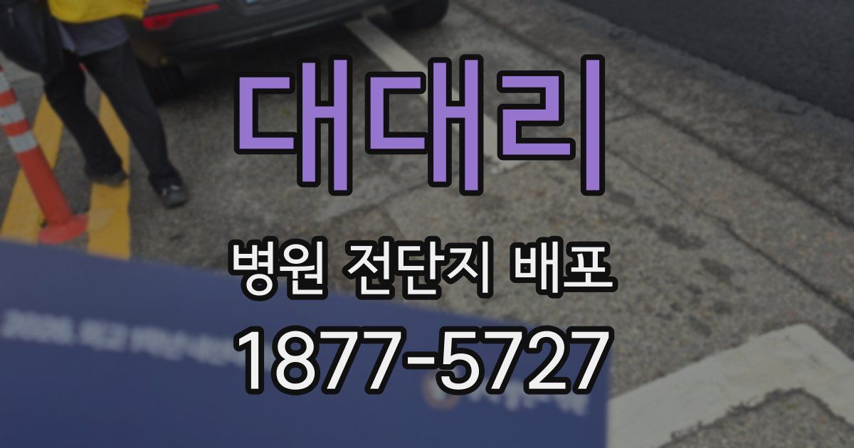 대대리 병원 전단지 배포