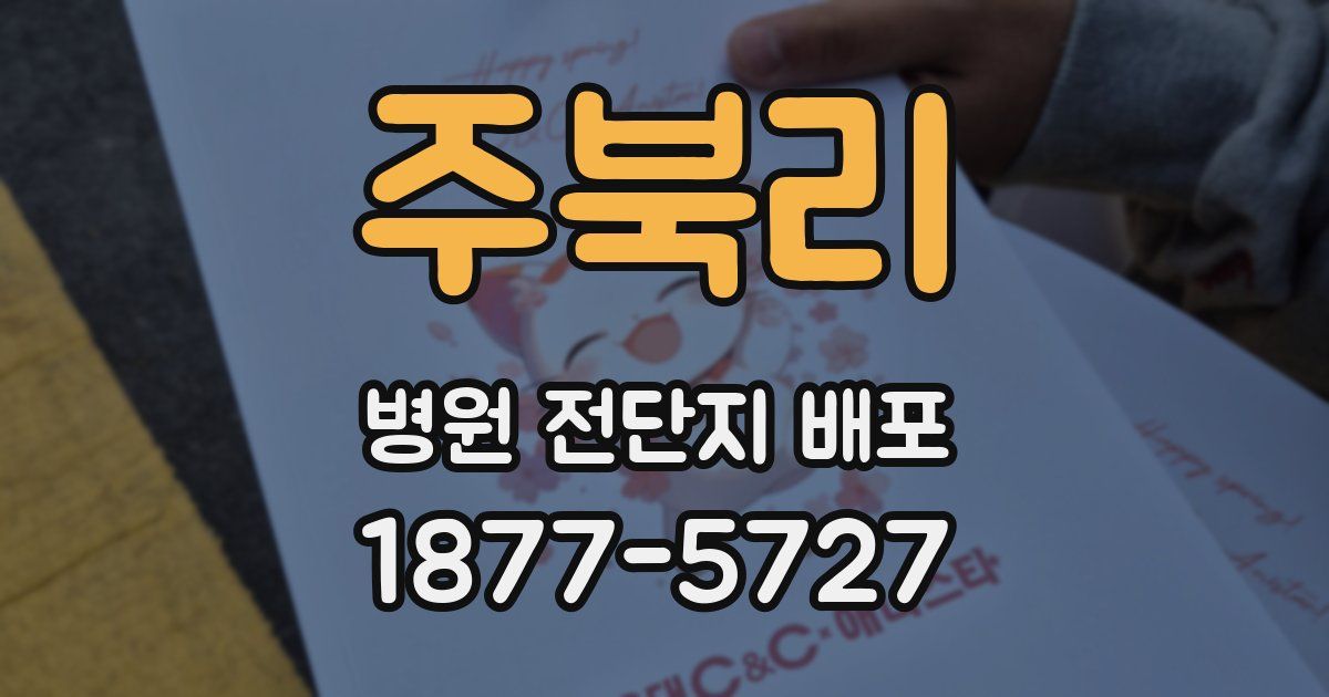 주북리 병원 전단지 배포