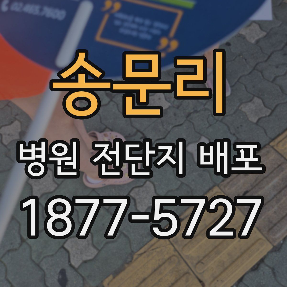 송문리 병원 전단지 배포