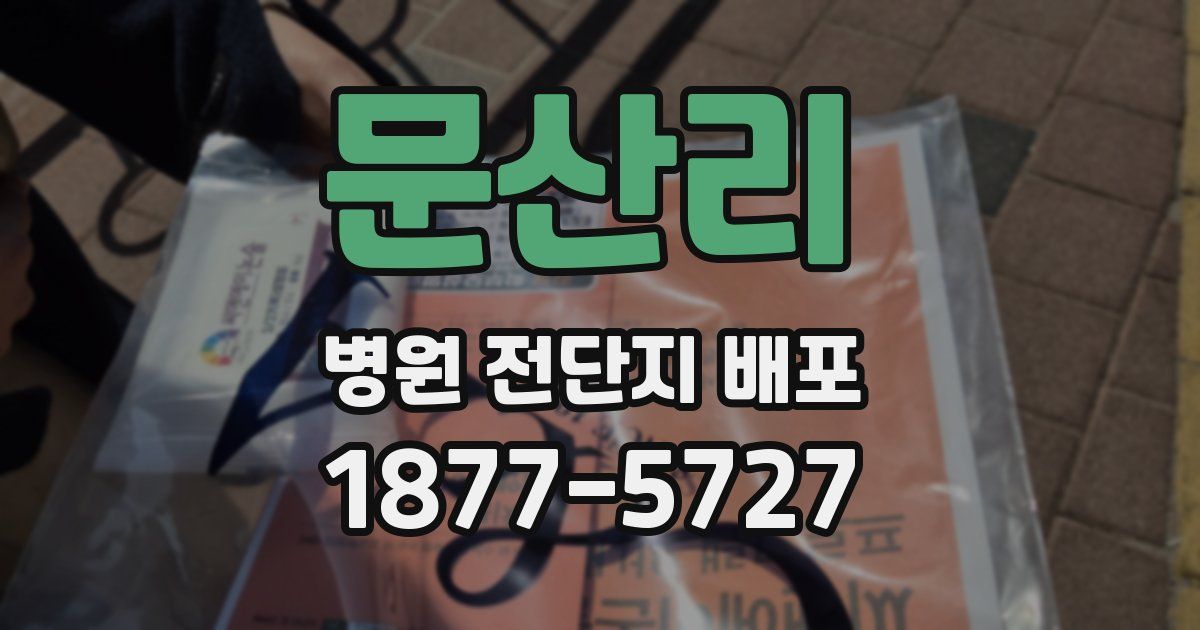 문산리 병원 전단지 배포