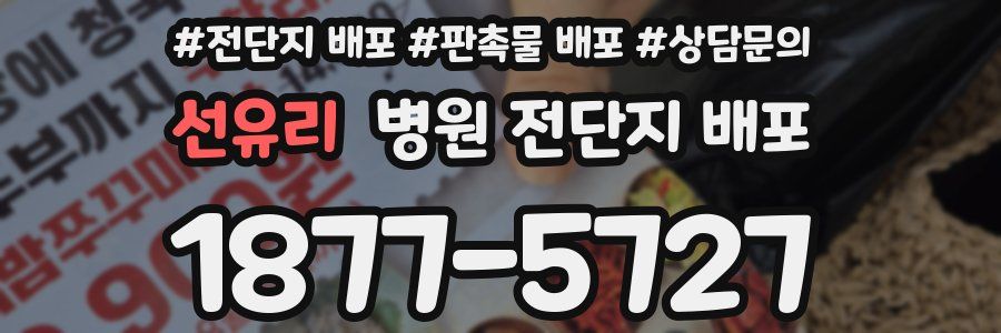 선유리 병원 전단지 배포