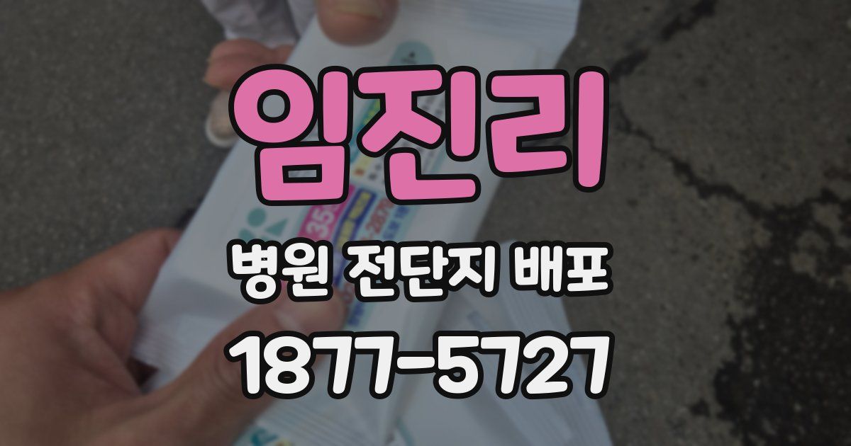 임진리 병원 전단지 배포