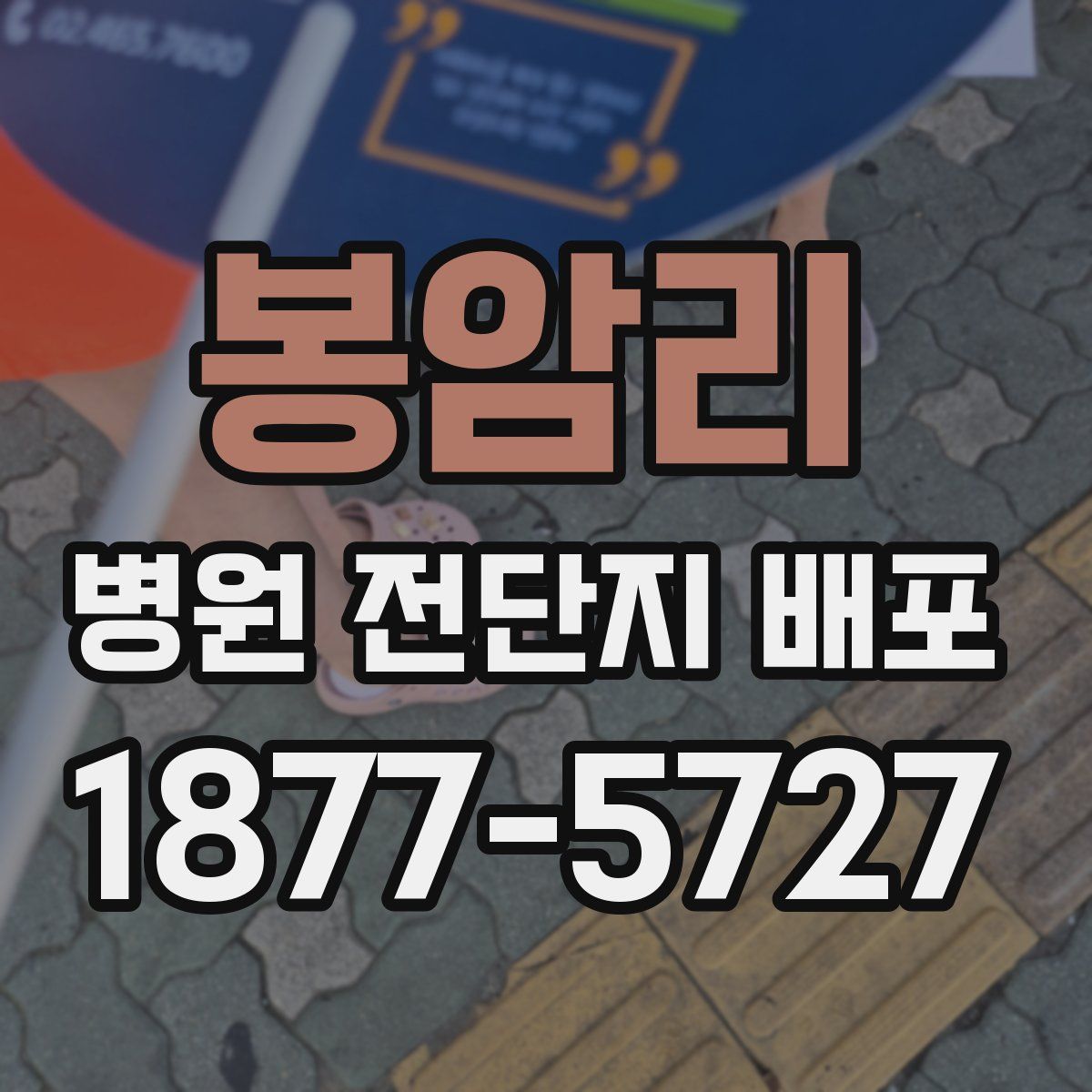 봉암리 병원 전단지 배포