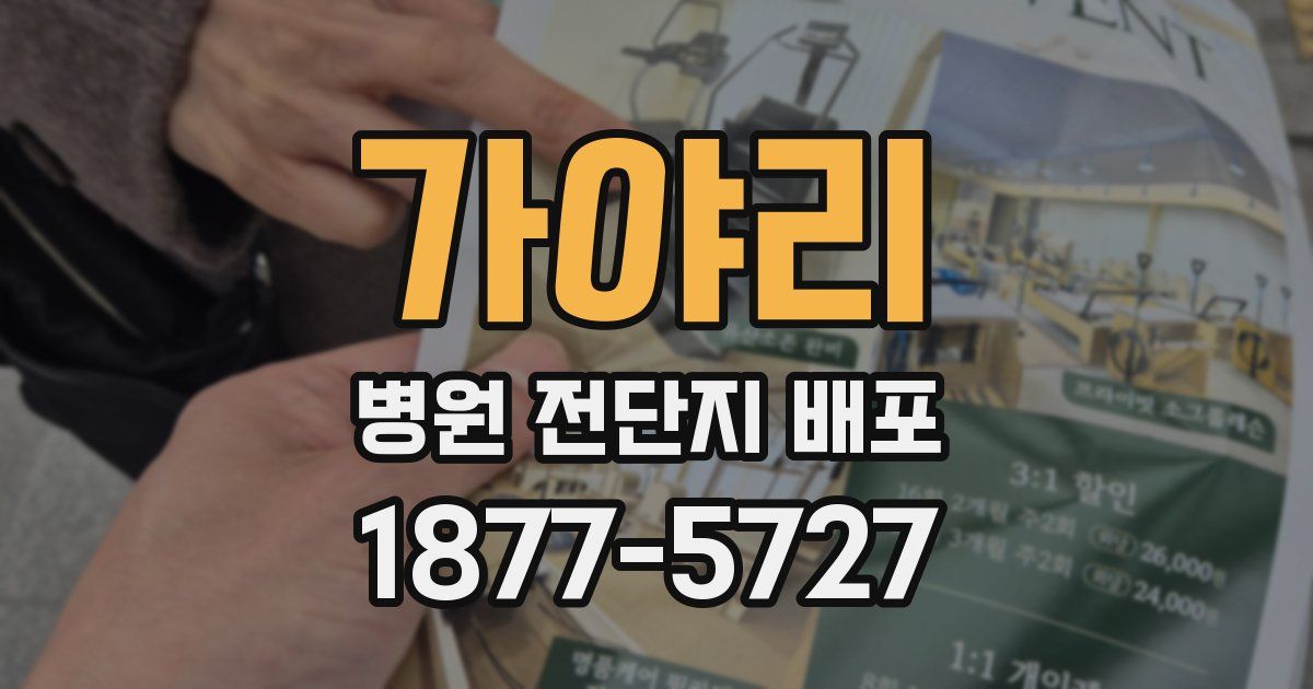 가야리 병원 전단지 배포