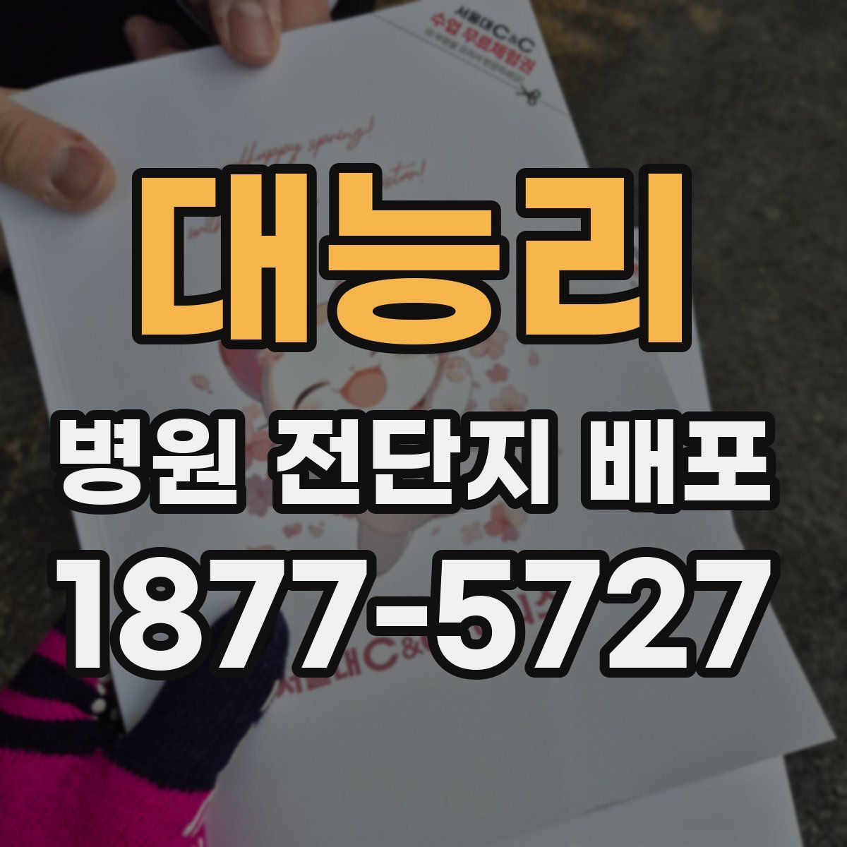 대능리 병원 전단지 배포