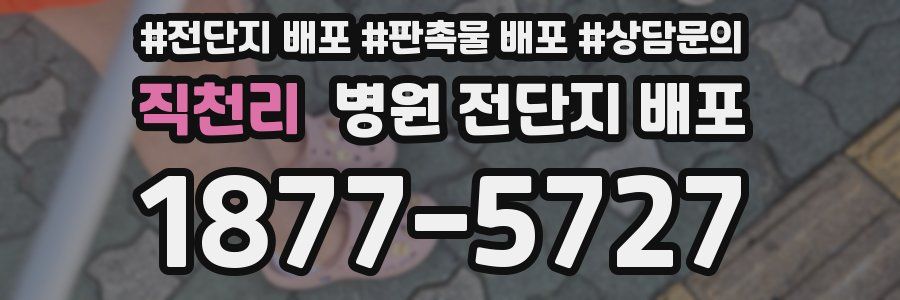 직천리 병원 전단지 배포