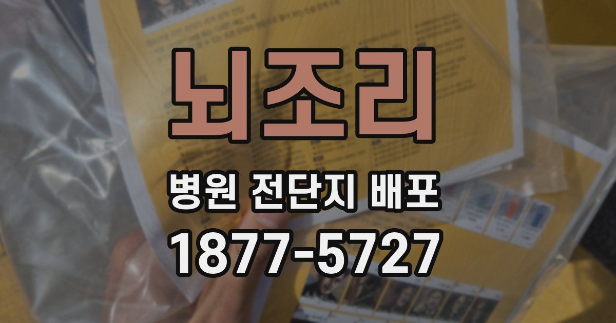 뇌조리 병원 전단지 배포