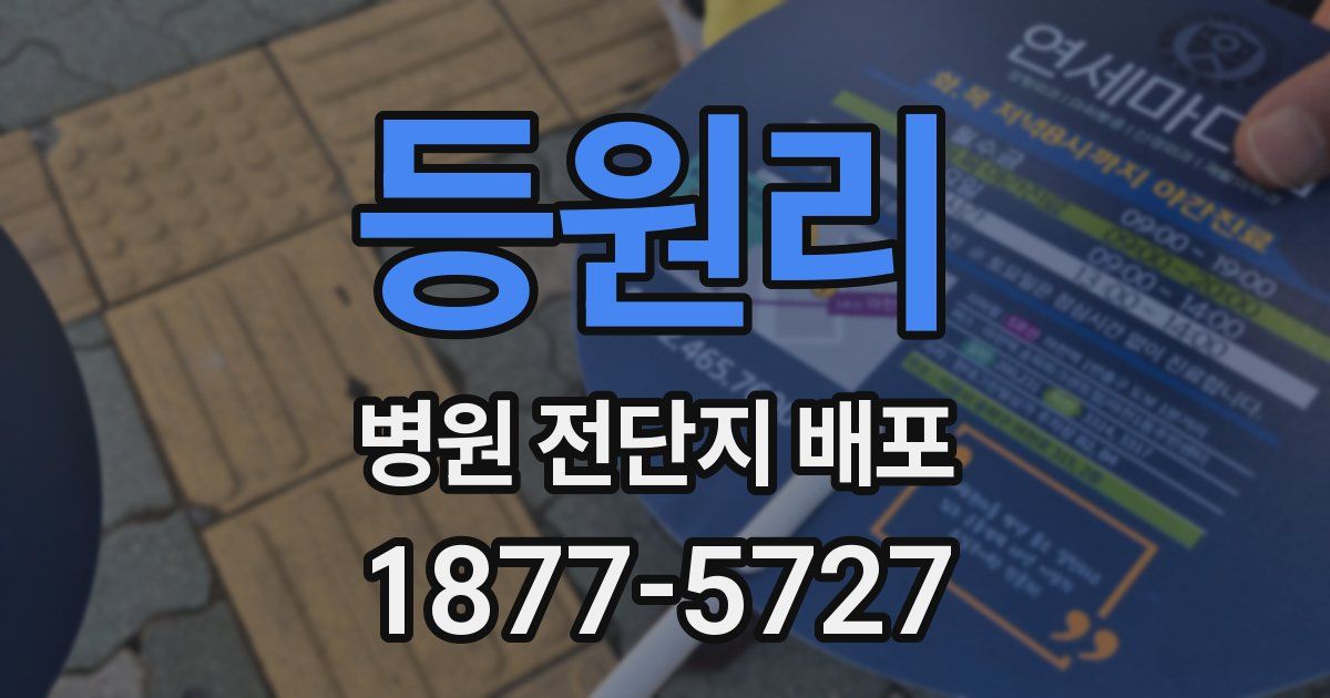 등원리 병원 전단지 배포