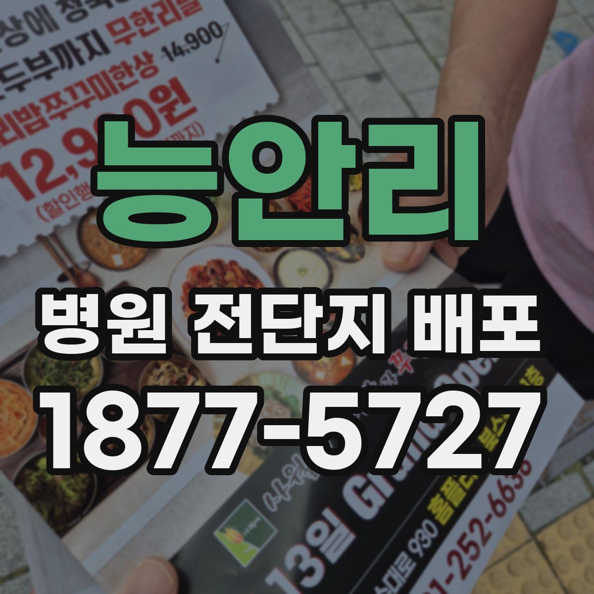 능안리 병원 전단지 배포