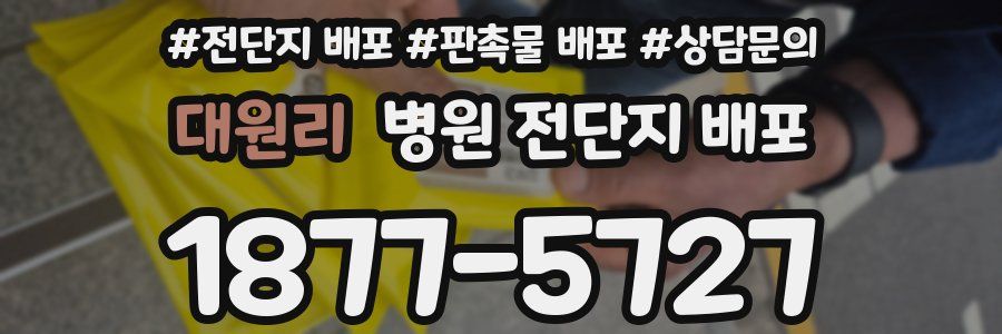 대원리 병원 전단지 배포