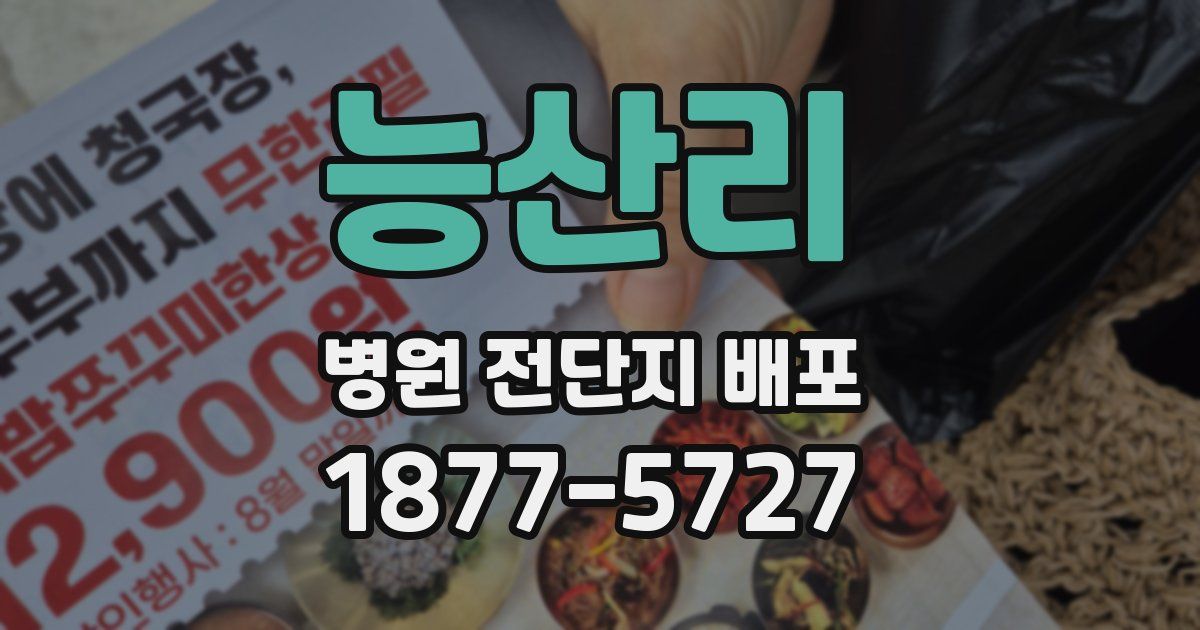 능산리 병원 전단지 배포