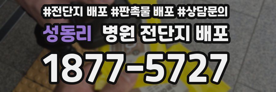 성동리 병원 전단지 배포