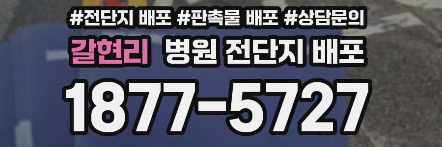 갈현리 병원 전단지 배포
