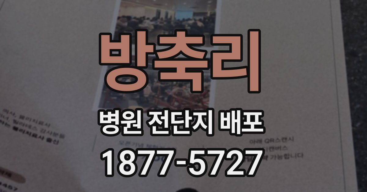방축리 병원 전단지 배포