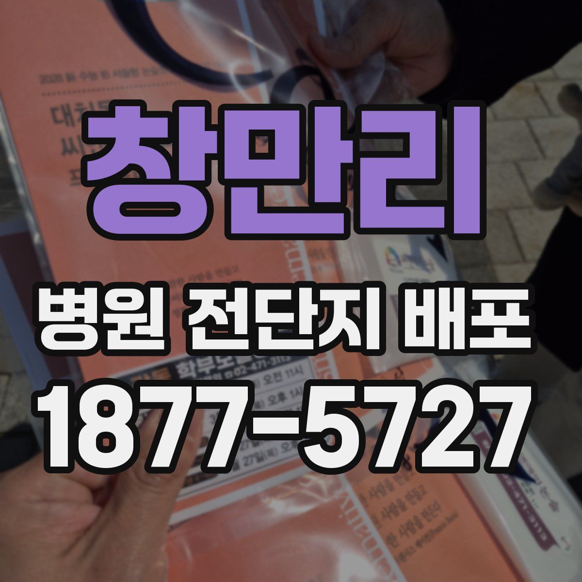 창만리 병원 전단지 배포