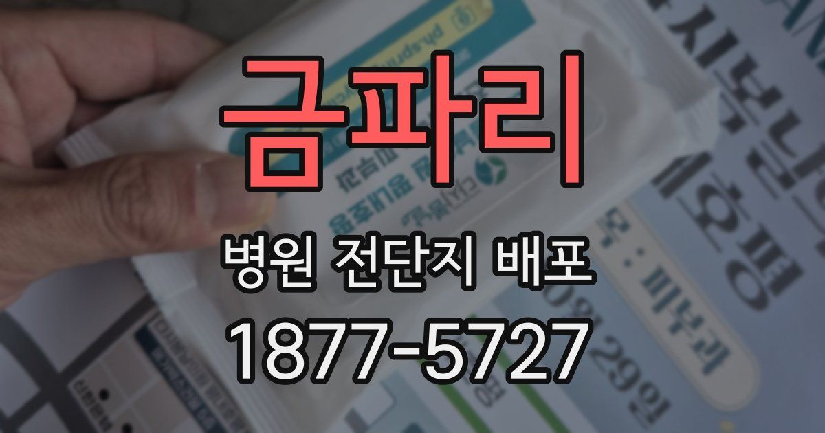 금파리 병원 전단지 배포